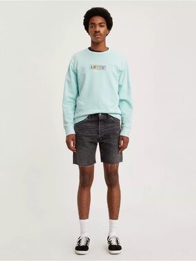 NWT Levi’s Premium 501 ‘93 Cut-Off 7” Men’s Shorts in Black Sz 29